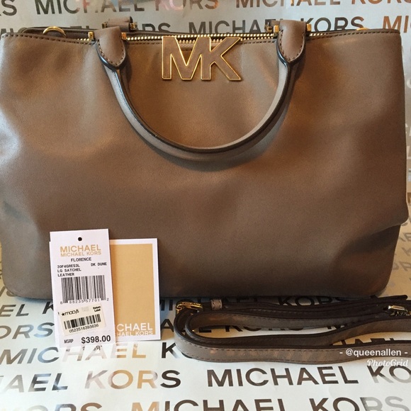 Michael Kors Florence Satchel- Dark Dune - Picture 6 of 7